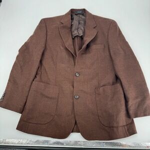 Ralph Lauren Mens 40R Brown‎ Wool Blazer Jacket Sport Coat Three Button
